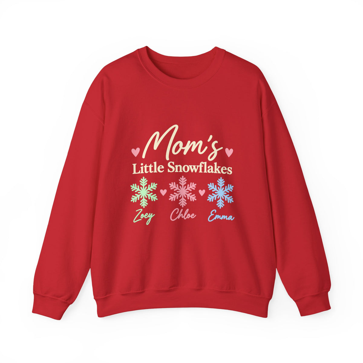 Personalized Little Snowflakes sweatshirt with kids names, view 9