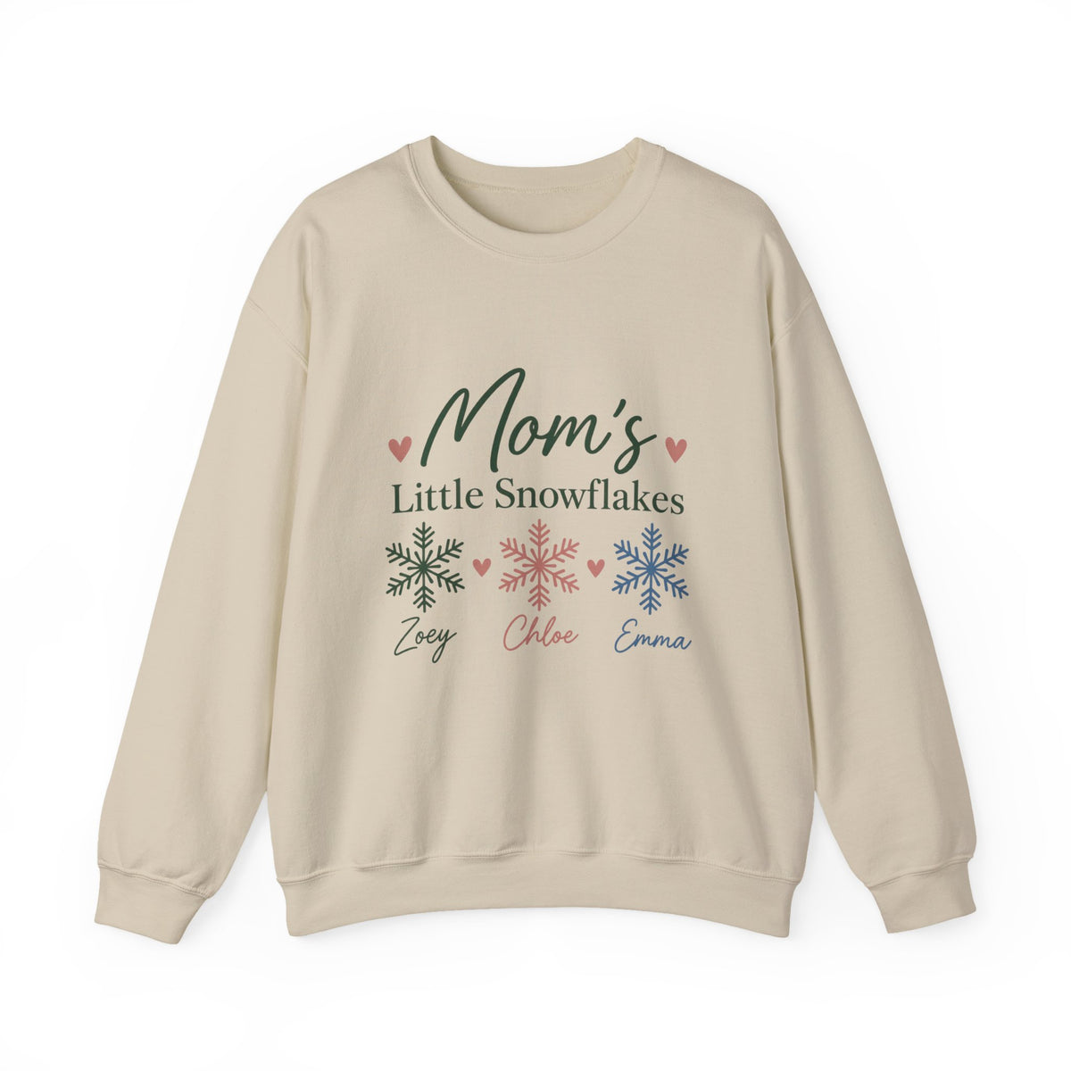 Personalized Little Snowflakes sweatshirt with kids names, view 4
