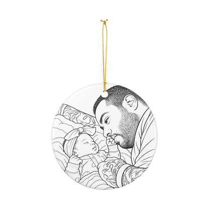 Baby's First Christmas 2026 personalized ceramic ornament with baby name, view 4