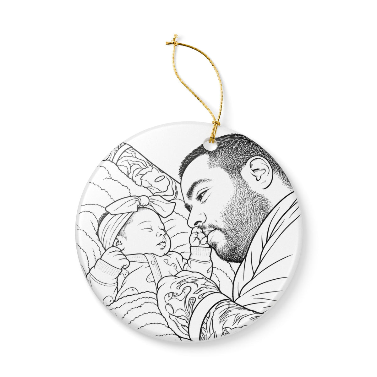 Baby's First Christmas 2026 personalized ceramic ornament with baby name, view 6