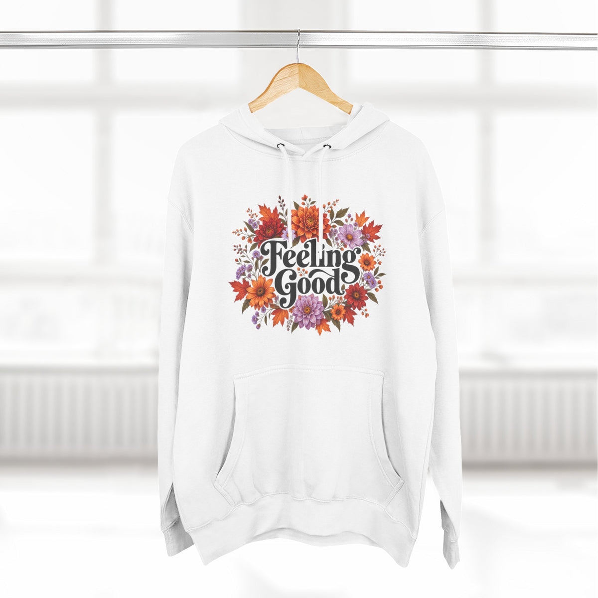 Feeling Good floral fall hoodie, view 11