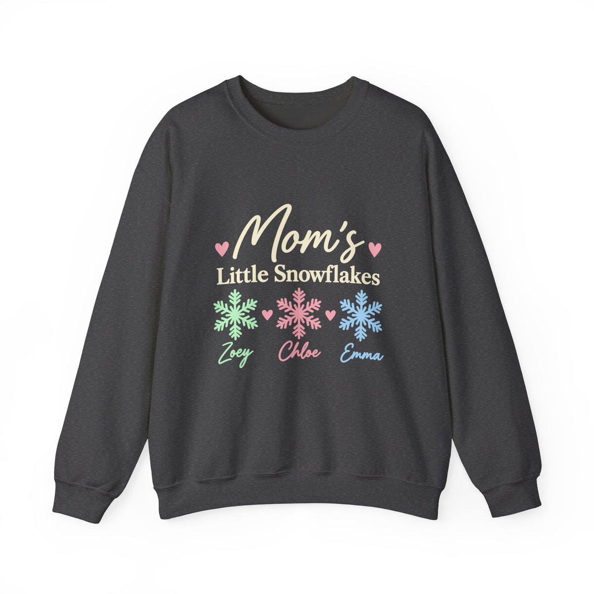 Personalized Little Snowflakes sweatshirt with kids names, view 7