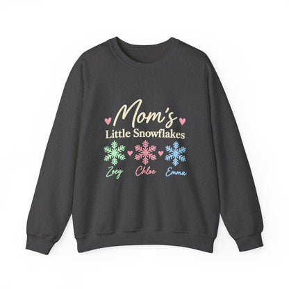 Personalized Little Snowflakes sweatshirt with kids names, view 7