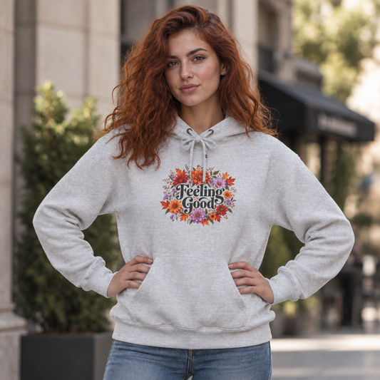 Feeling Good floral fall hoodie