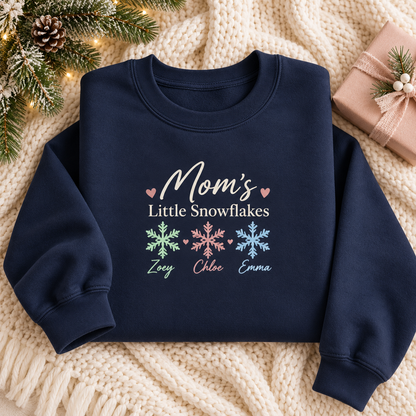 Personalized Little Snowflakes sweatshirt with kids names, view 13