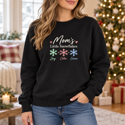 Personalized Little Snowflakes sweatshirt with kids names, view 14