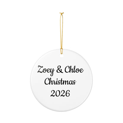 Custom photo Christmas ornament, personalized ceramic picture keepsake, view 7