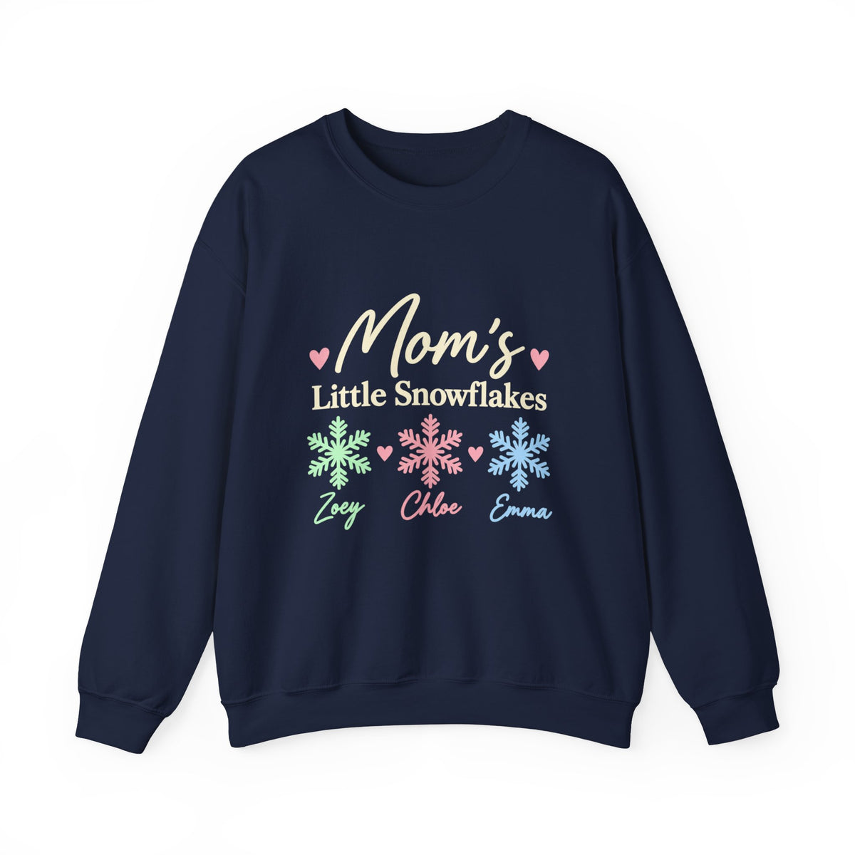 Personalized Little Snowflakes sweatshirt with kids names, view 8