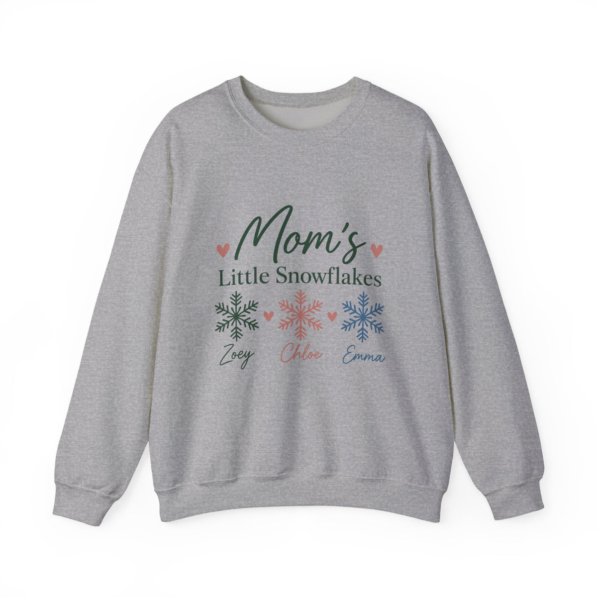 Personalized Little Snowflakes sweatshirt with kids names, view 5