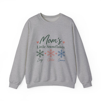 Personalized Little Snowflakes sweatshirt with kids names, view 5