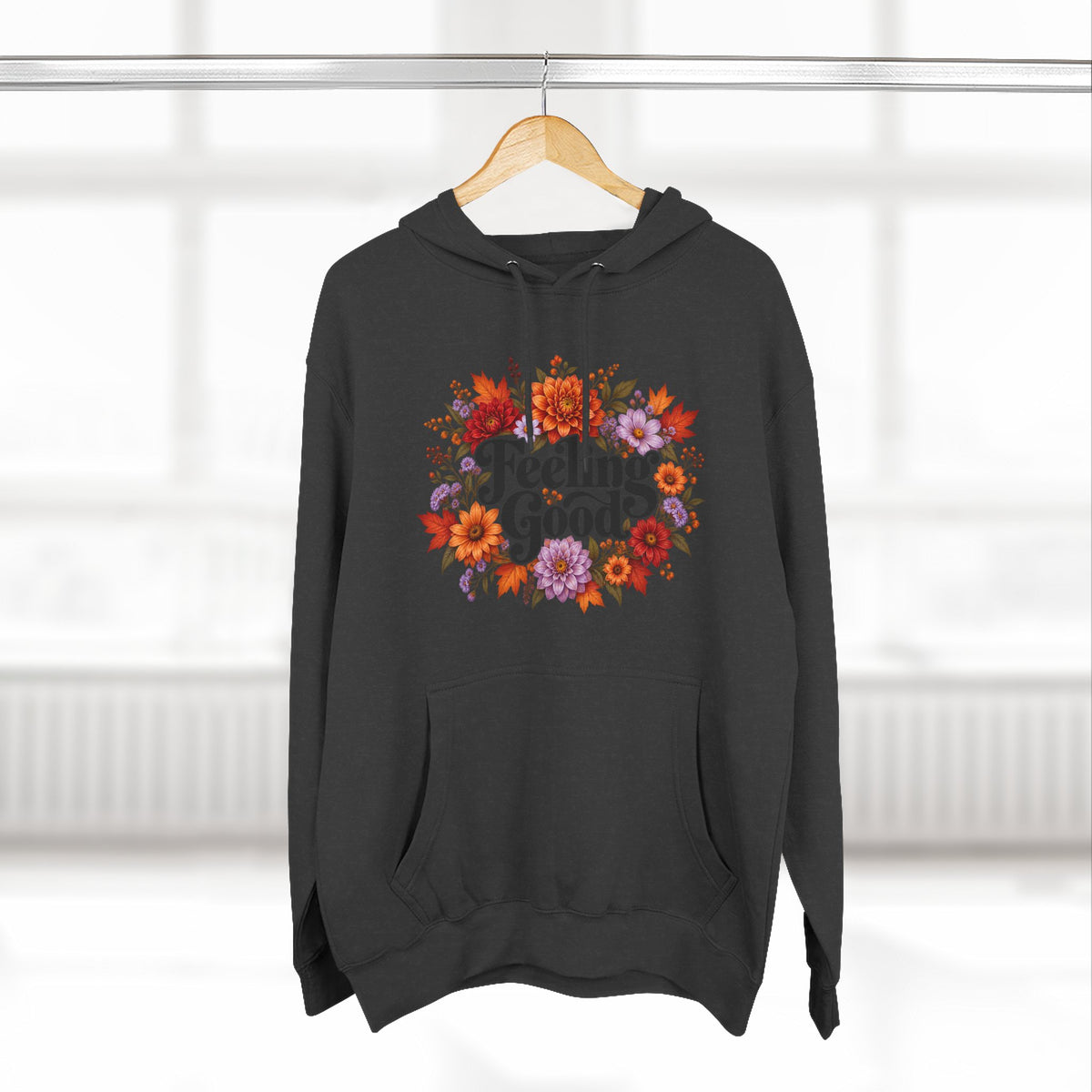 Feeling Good floral fall hoodie, view 15