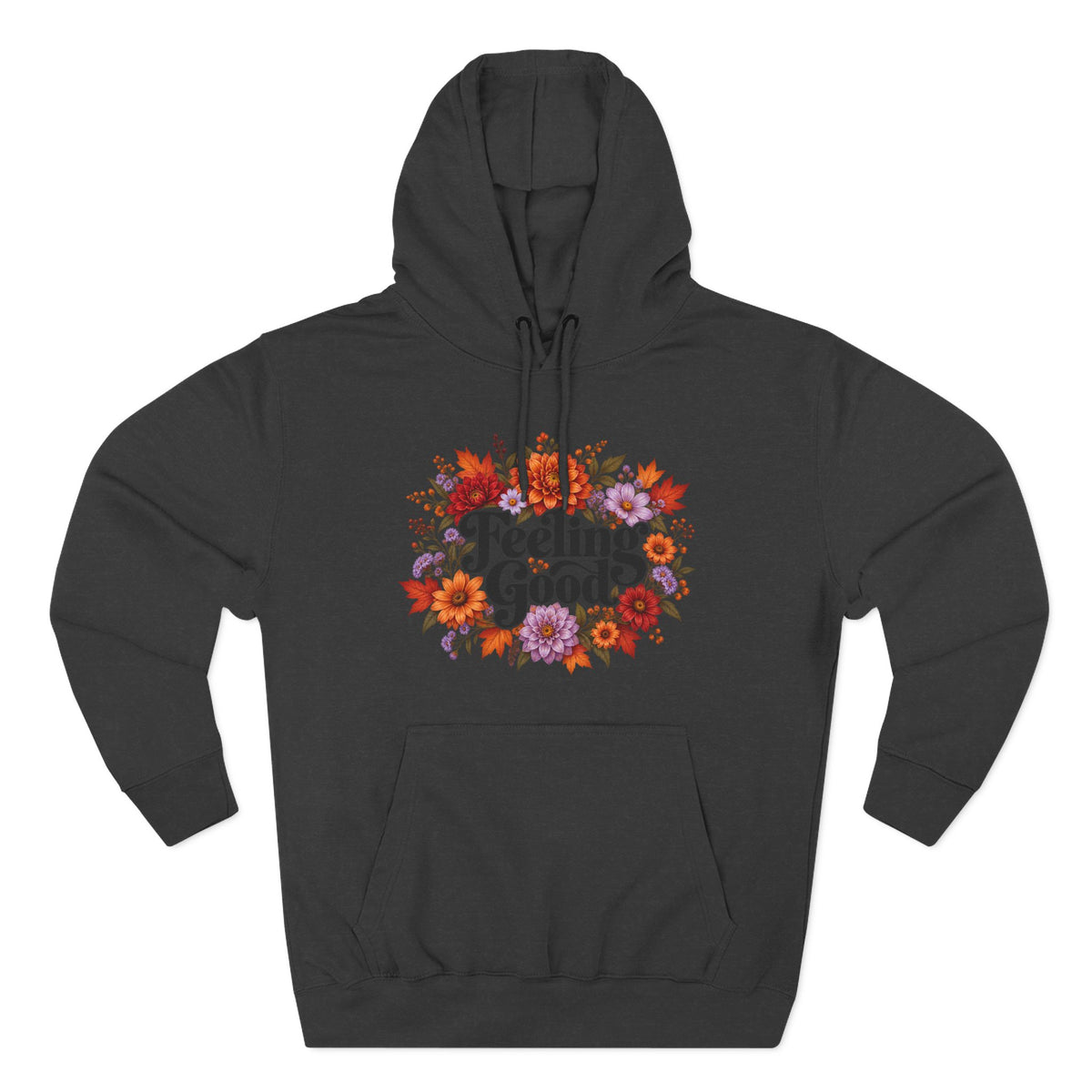 Feeling Good floral fall hoodie, view 3
