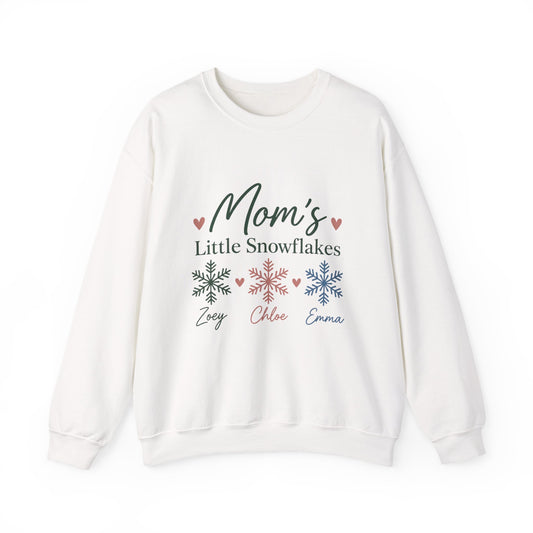 Personalized Little Snowflakes sweatshirt with kids names, view 2