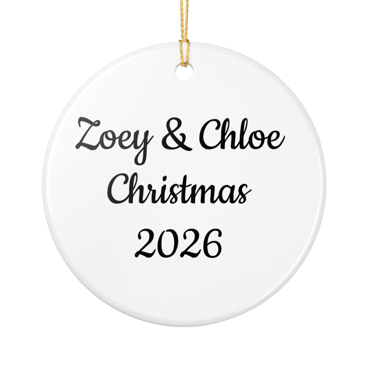 Custom photo Christmas ornament, personalized ceramic picture keepsake, view 5