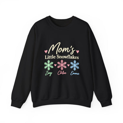 Personalized Little Snowflakes sweatshirt with kids names, view 3