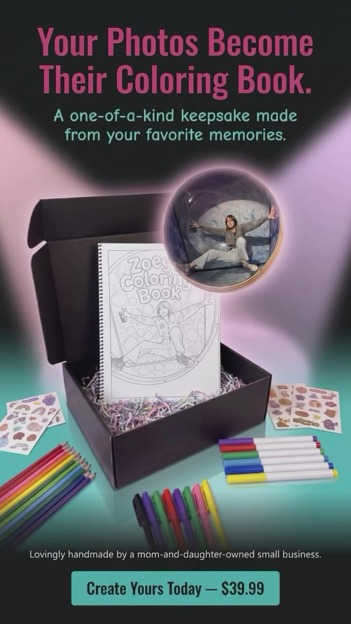 Personalized Photo Coloring Book Gift Box