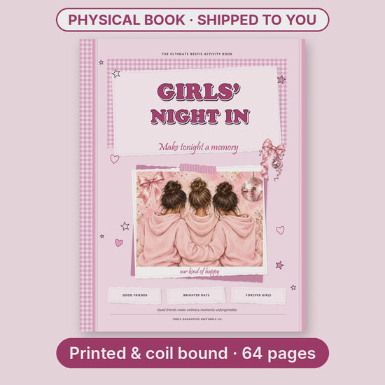 Flip-through video of the printed Girls' Night In activity book