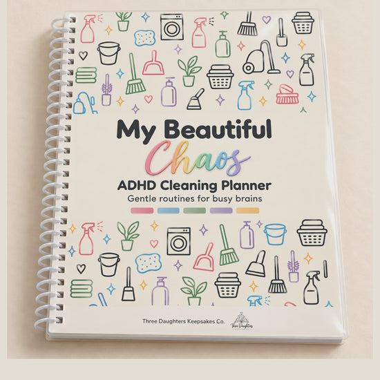 Flip-through video of the printed spiral bound ADHD cleaning planner